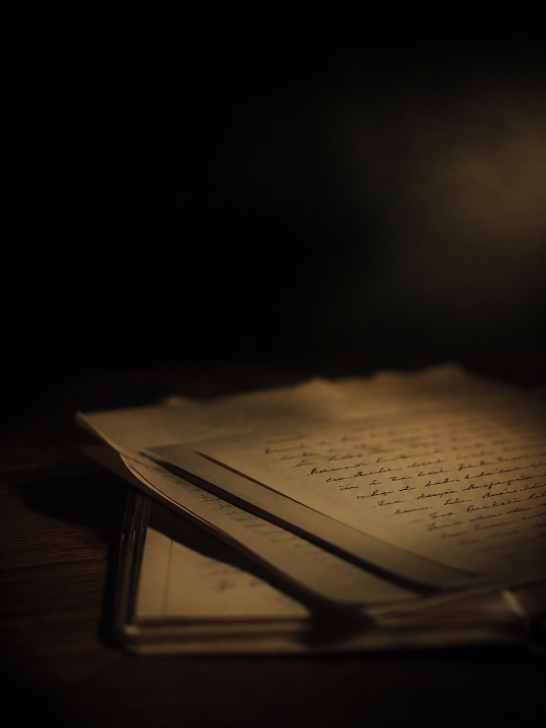 Atmospheric manuscript artwork