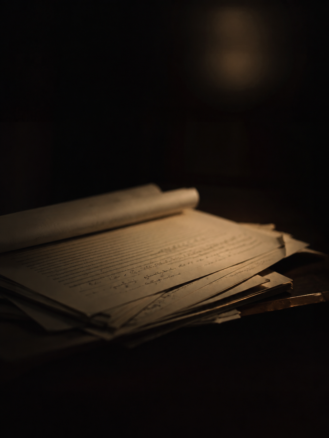Atmospheric manuscript artwork