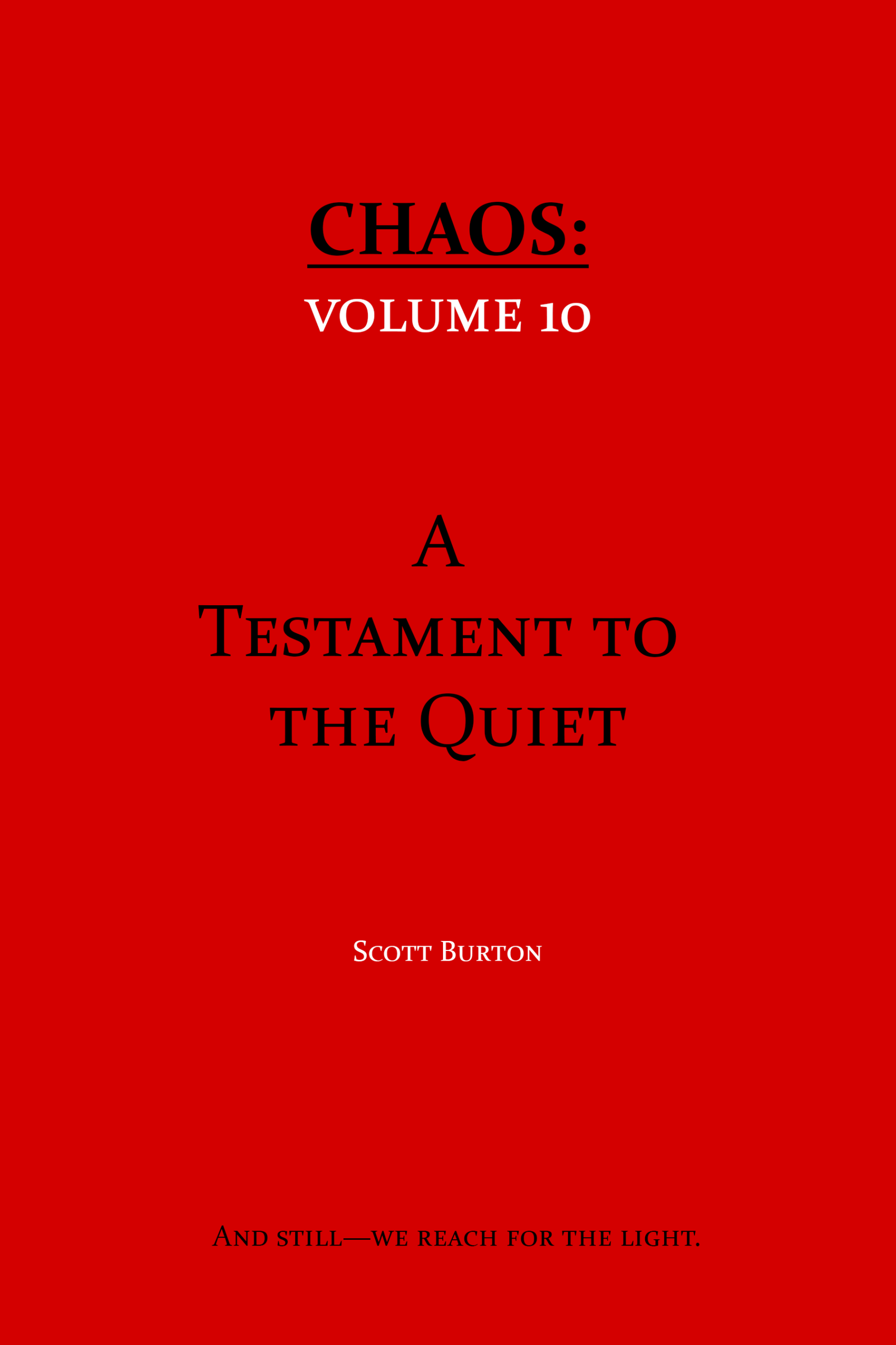 Chaos: A Testament to the Quiet book cover
