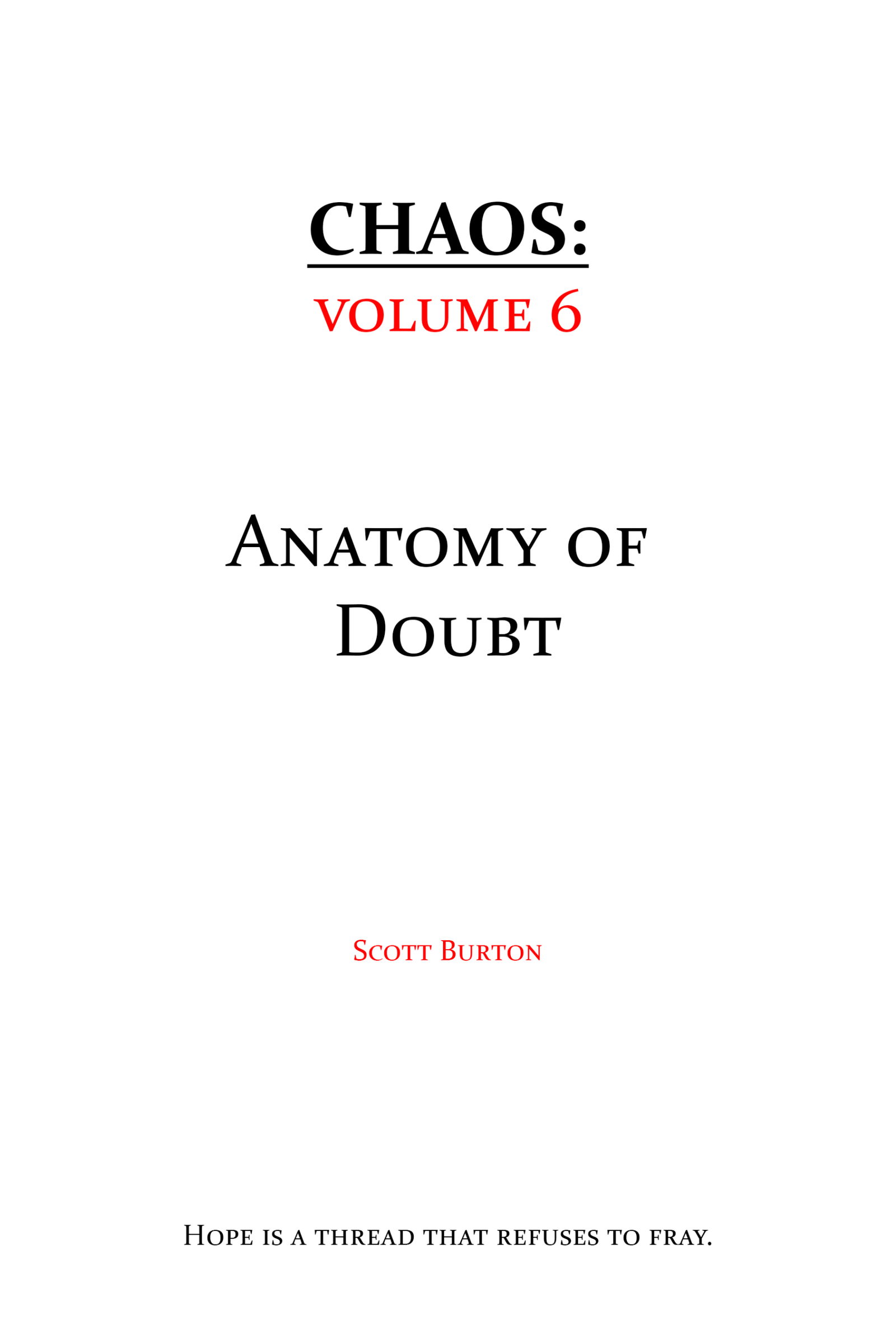 Chaos: The Anatomy of Doubt book cover