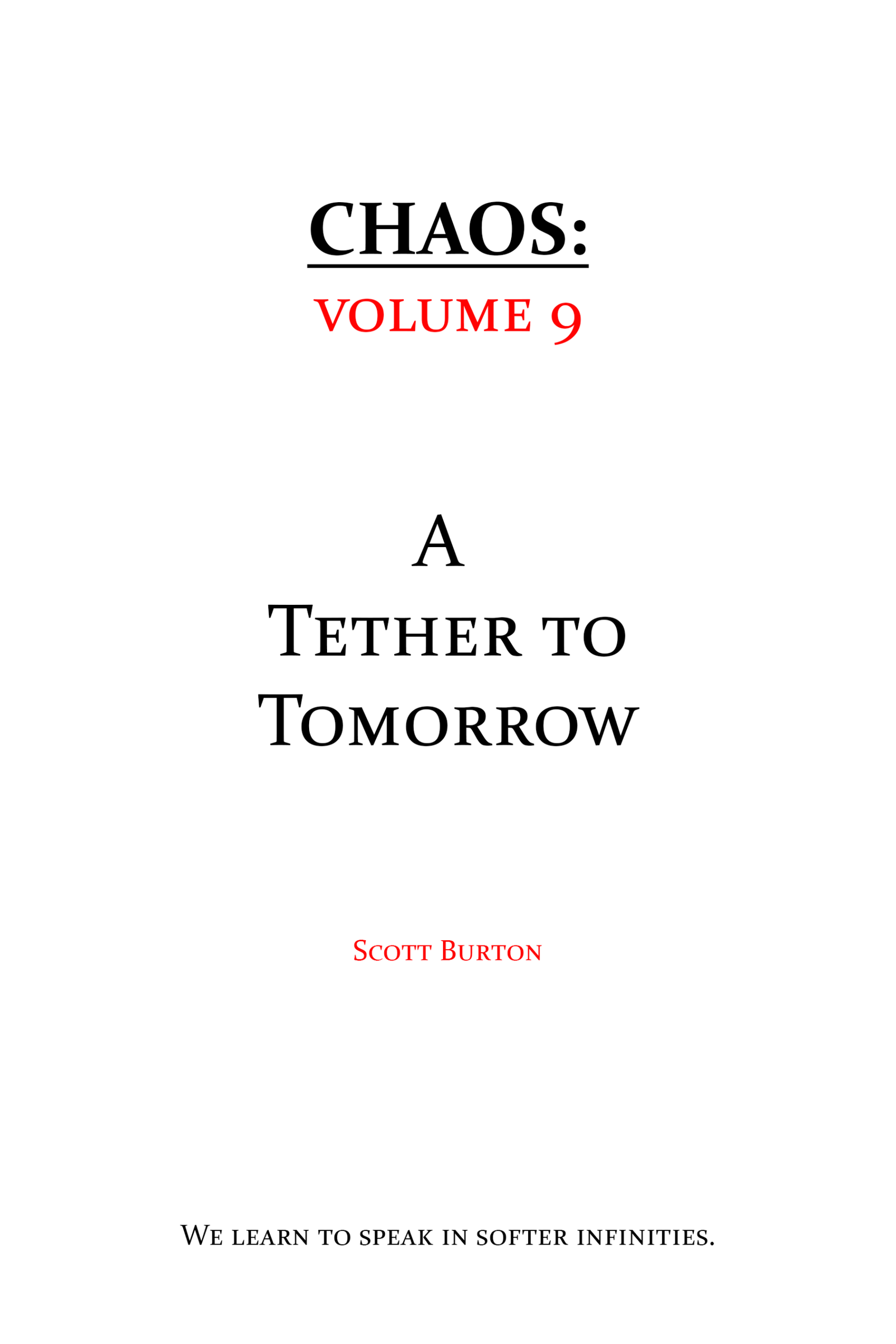 Chaos: A Tether to Tomorrow book cover